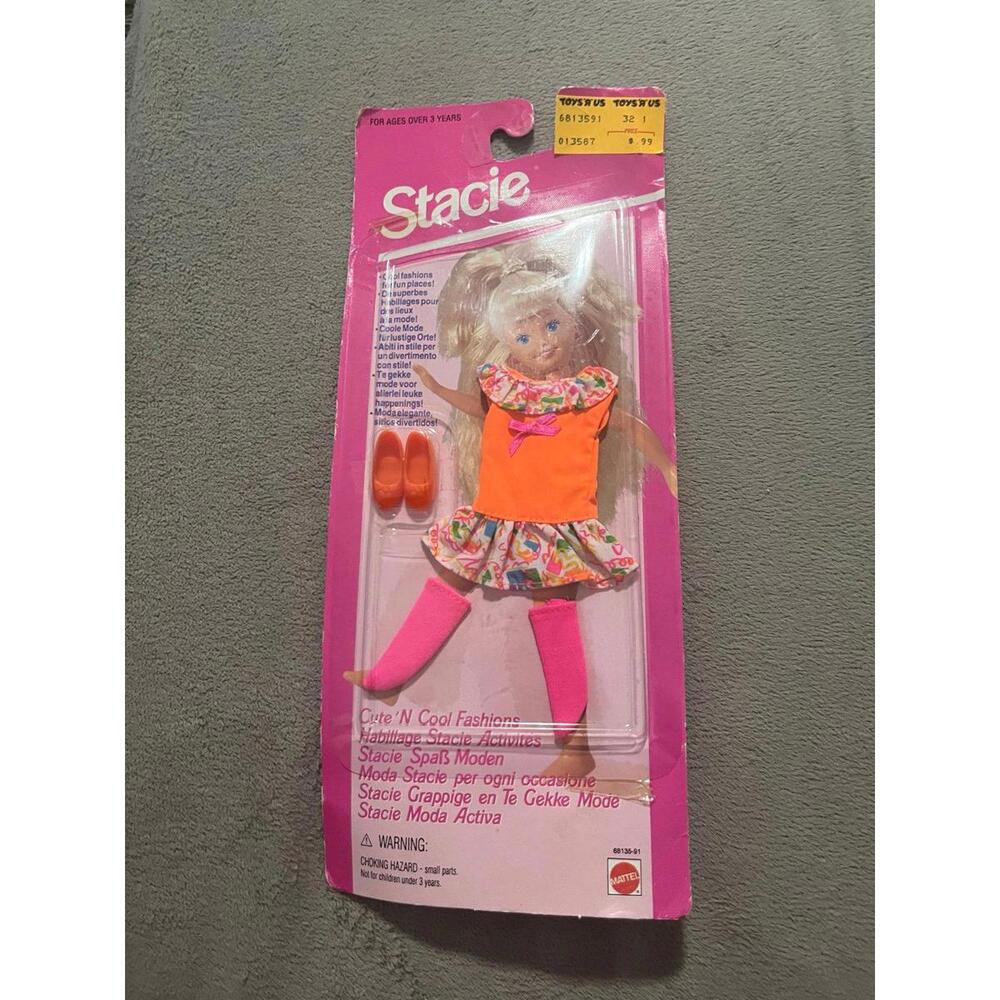 Barbie Stacie 1995 Cute N Cool Fashions Pink And Orange NIB‎ Mattel
